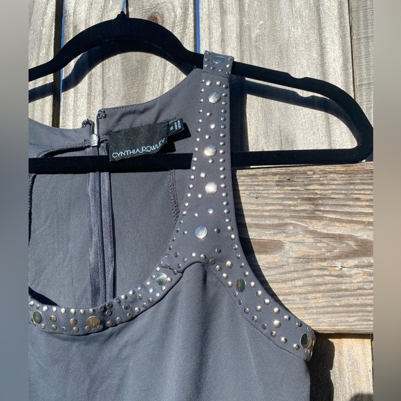Cynthia Rowley Gray Sleeveless Dress with Studded Straps - Picture 4 of 8